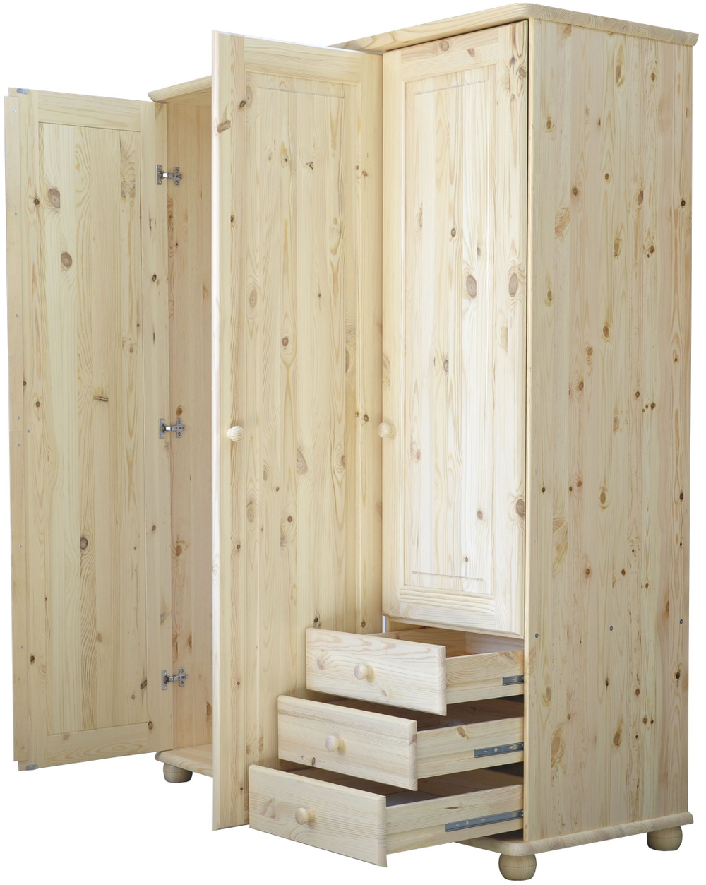 Шкаф распашной Фалко 3 двери деревянный, лак