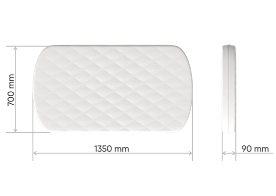 Матрас для кроватки Elegance кокос/форплит/латекс 9 см