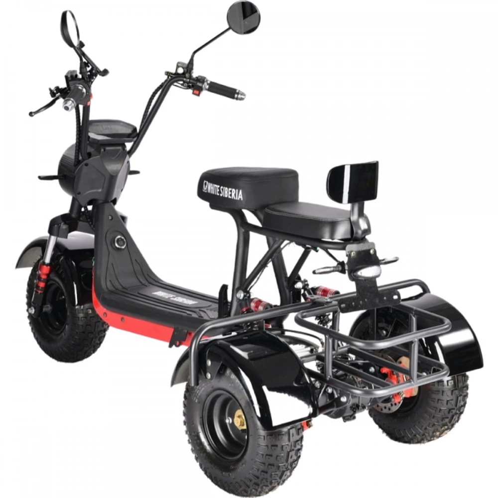 Электроскутер CityCoco WHITE SIBERIA TRIKE MINI 1500W Черный