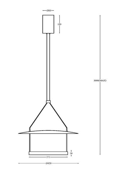 Подвесной светильник Maytoni MOD280PL-L23B3K