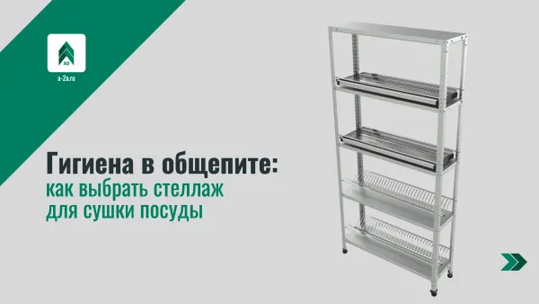 Гигиена в общепите: как выбрать стеллаж для сушки посуды