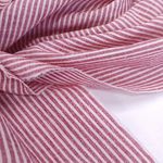 Варёный хлопок "Малина полоска", 2 мм
