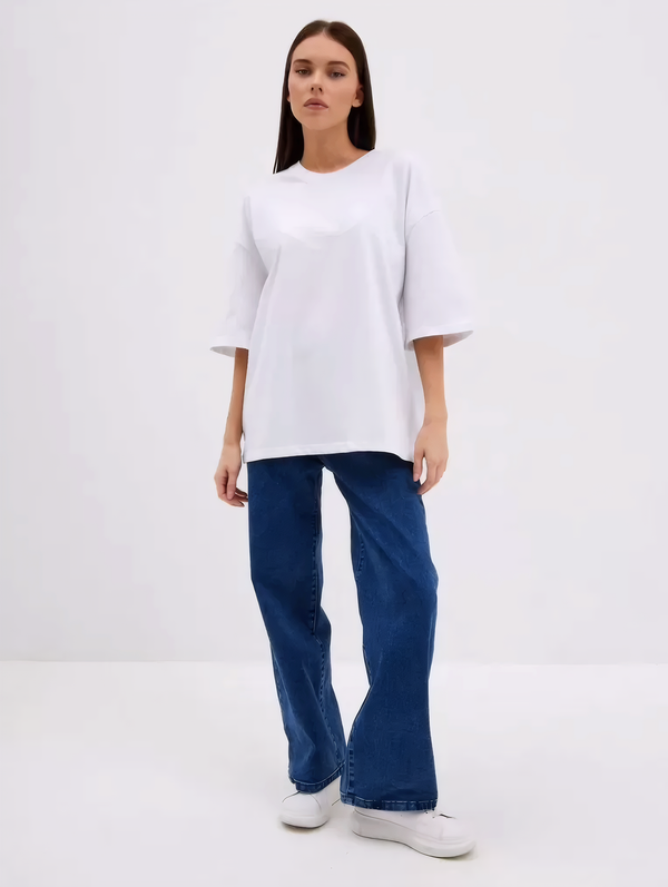 Футболка оверсайз (белый) 200 гр