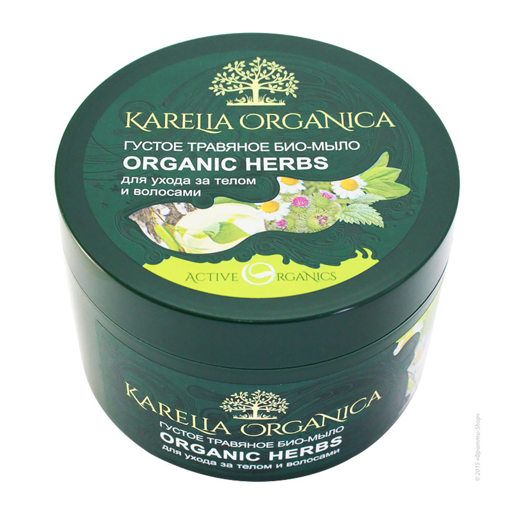 Густое ТРАВЯНОЕ био-мыло "Organic HERBS", 500мл KARELIA ORGANICA