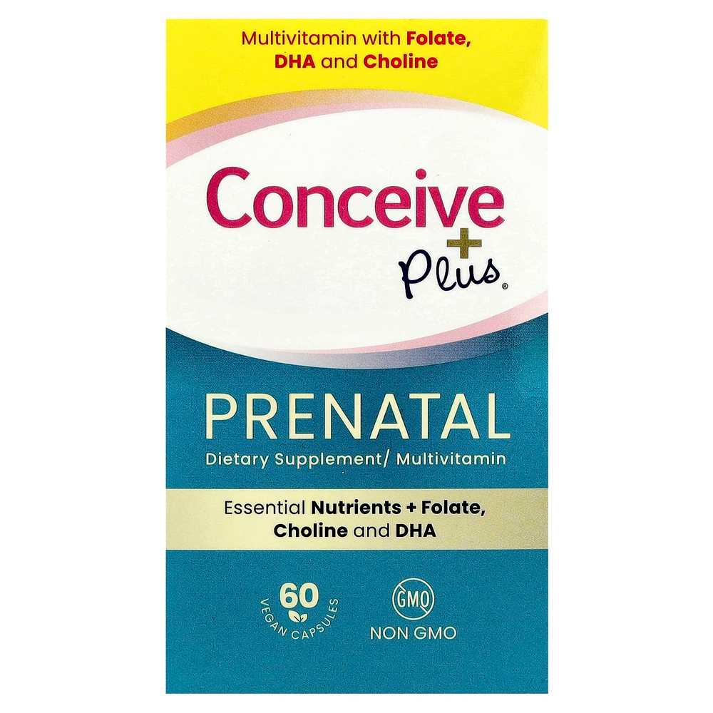 Conceive Plus, Пренатальный, 60 веганских капсул