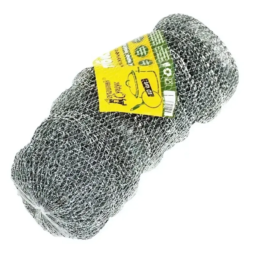 Губка для посуды Металическая Спираль 10шт. в сетке Домашний сундук