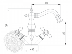 Смеситель для биде Migliore Princeton Plus ML.PRP-8044 схема
