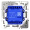 Проходной переключатель встраиваемый VOLTUM S70 двухклавишный с подсветкой 10А, (сталь)