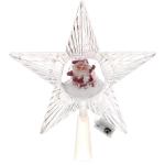 Фигура светодиодная ЗВЕЗДА ДЛЯ ЁЛКИ «Дед Мороз» 10 ламп LED, 18 см, 3 реж, Мультицвет (батарейки SR927W 3 шт)