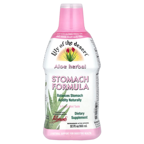 Lily of the Desert, Aloe Herbal, средство для желудка, свежая мята, 960 мл (32 жидк. унц.)