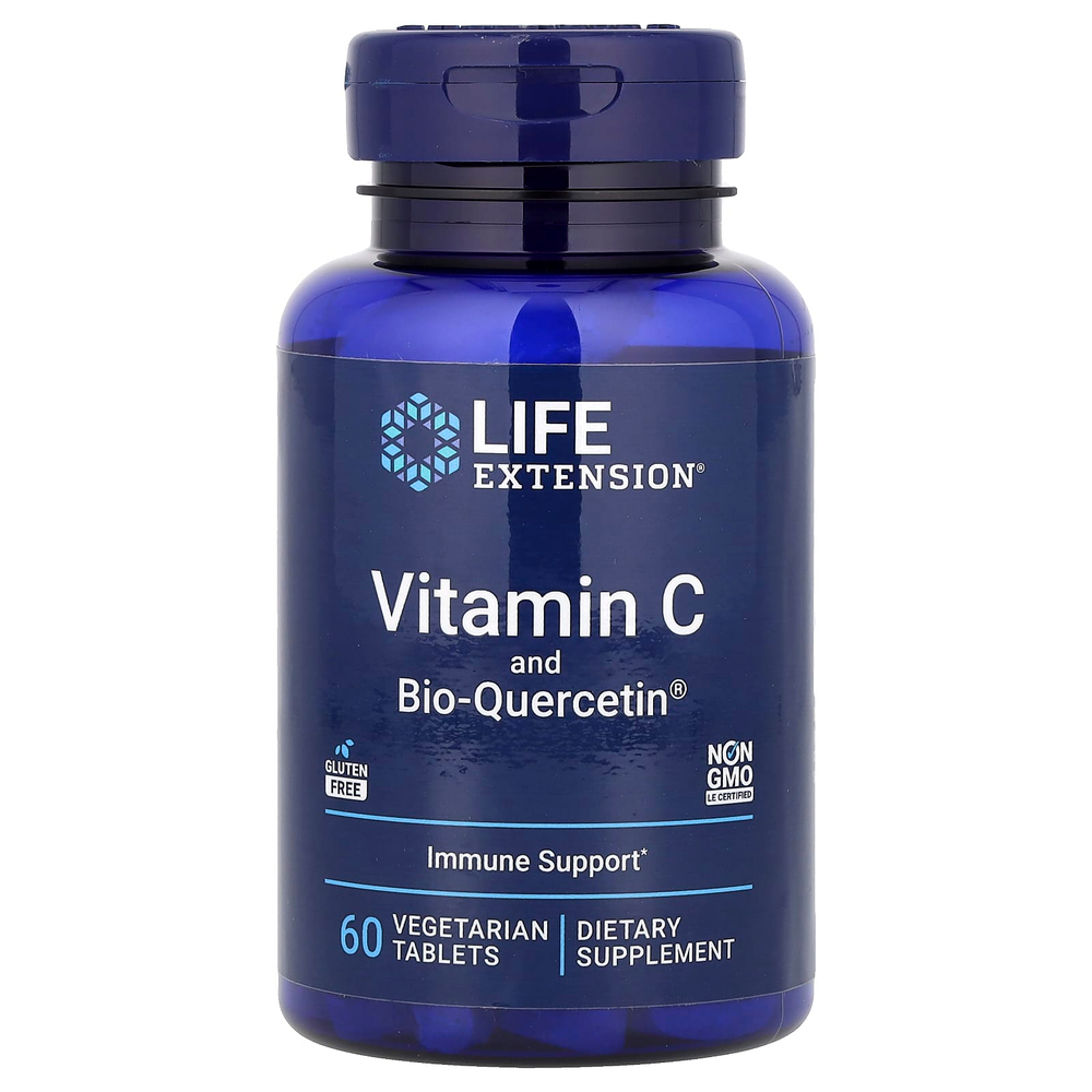 Life Extension, витамин C и Bio-Quercetin, 60 вегетарианских таблеток