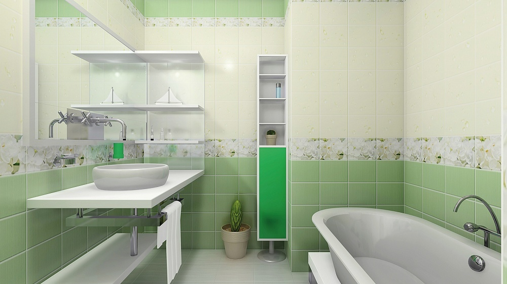 Панель ПВХ 3D Капли росы зелень  2700х250 мм