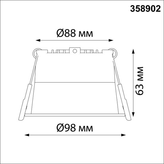 358902 SPOT NT22 472 черный Светильник встраиваемый светодиодный IP20 LED 4000К 12W 220V TRAN