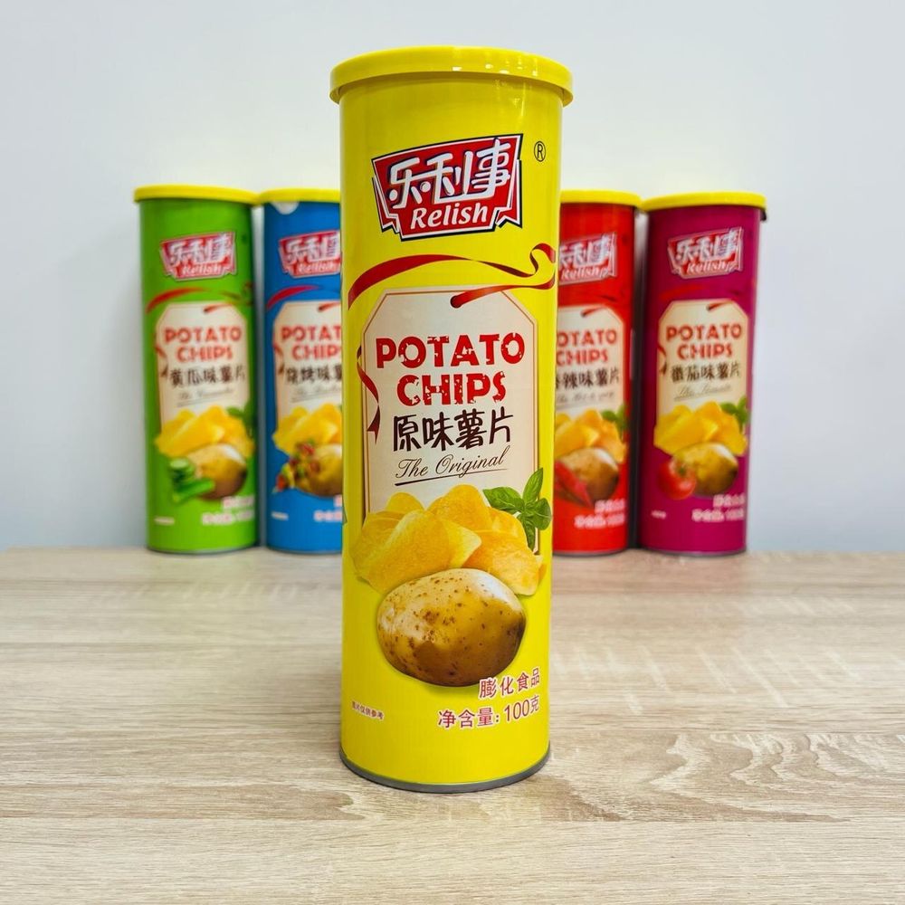 Чипсы картофельные Relish Potato Chips The Original Оригинал (туба) 100 г