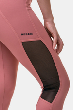 Легинсы женские High Waist & Mesh Leggings 573 Розовые