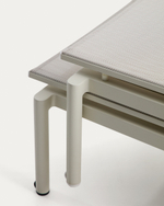 Шезлонг Lesina из серо-коричневого алюминия и текстиля цвета экрю