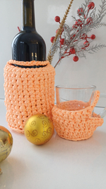 Набор вязаных корзин