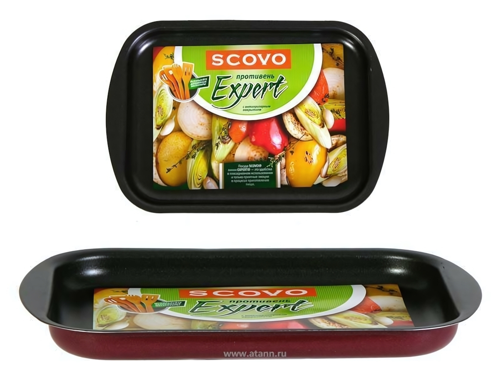 Противень 290*200*25мм "ScovO EXPERT"
