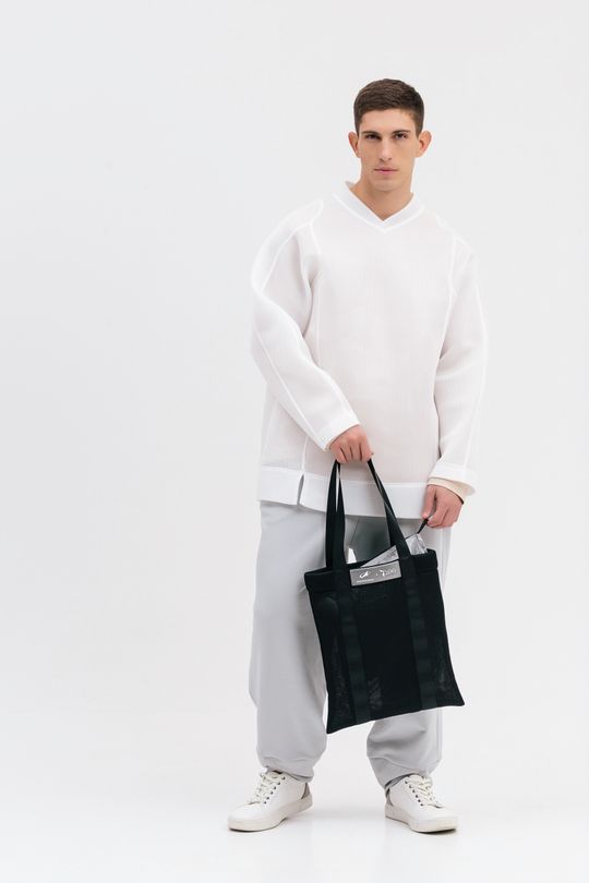 Шоппер "Роскосмос х 7.2.66", цвет: черное серебро