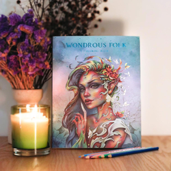 Wondrous Folk Coloring Book Christine Karron