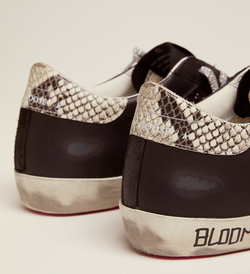 Кеды Golden Goose Super-Star sneakers with glitter and handwritten lettering