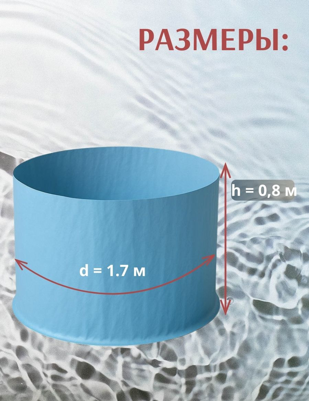 Плёнка-вкладыш для купели 1,7 х 0,8 м.