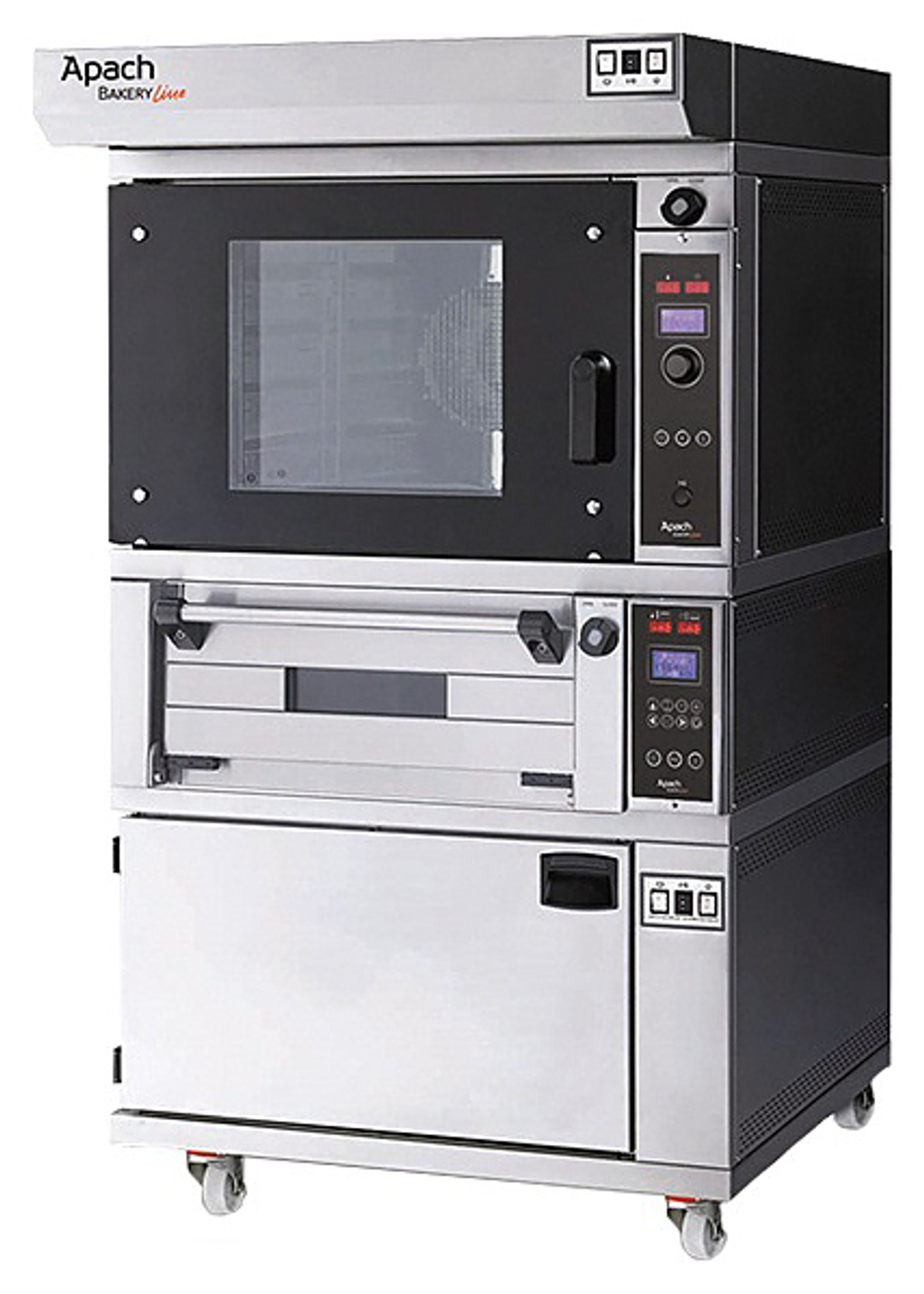 ПЕЧЬ КОНВЕКЦИОННАЯ С ПОДОМ НА ПОДСТАВКЕ С НАПРАВЛЯЮЩИМИ APACH BAKERY LINE K5TS DP+E218PA