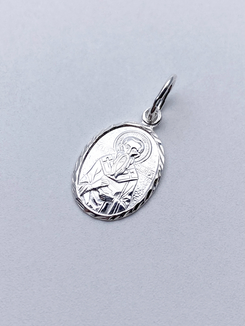 Образок из серебра/Без покрытия/С подвижным ухом/Тимофей