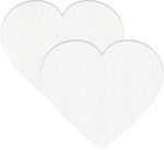 Белые пестисы на грудь в форме сердечек