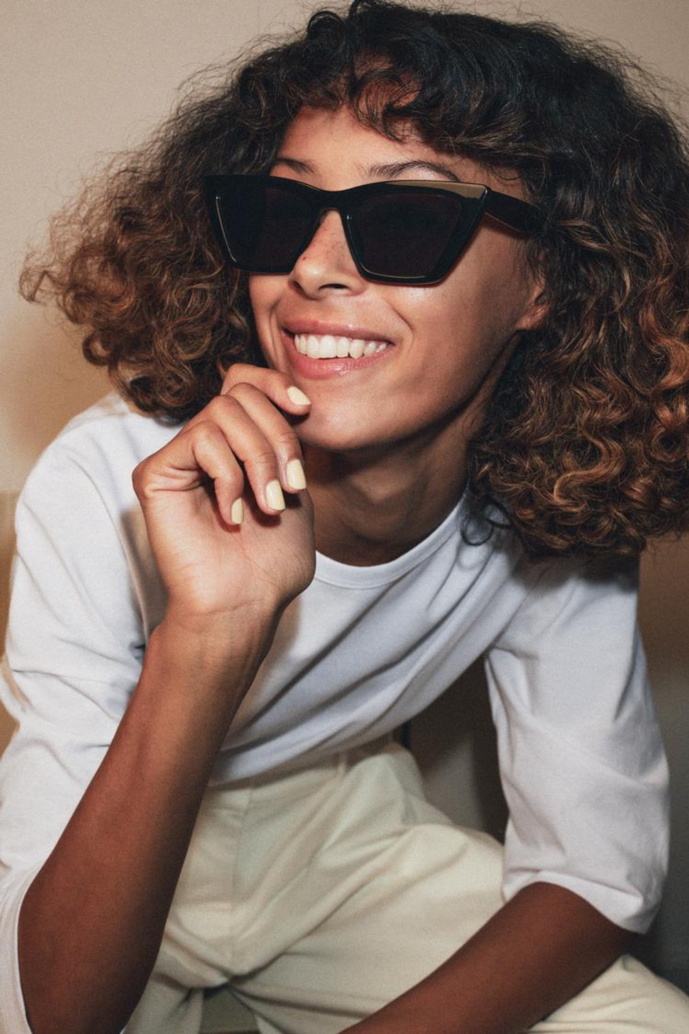 ZARA ФУТБОЛКА В СТИЛЕ РУСТИК С РУКАВАМИ ТРИ ЧЕТВЕРТИ, БЕЛЫЙ