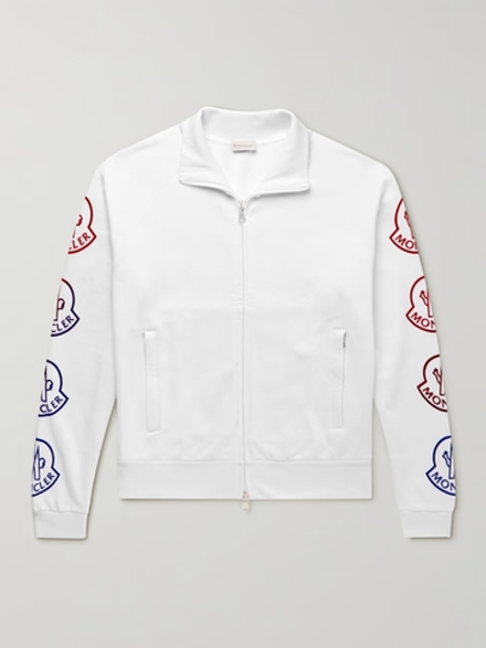 Кофта Moncler Logo-Flocked Zip Up