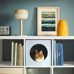 IKEA UTSÅDD  (ИКЕА УТСÅДД)  -  Домик для кошки, серо-голубой, 33x38x33 см