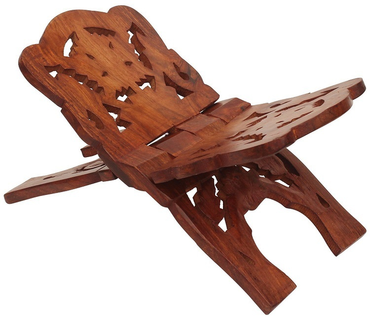 Подставка под книгу Резное дерево c инкрустацией микс h - 38 см, L - 19 см 2000000203362