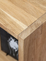 Стеллаж деревянный Эдгар, модульный, из массива дуба на ножках