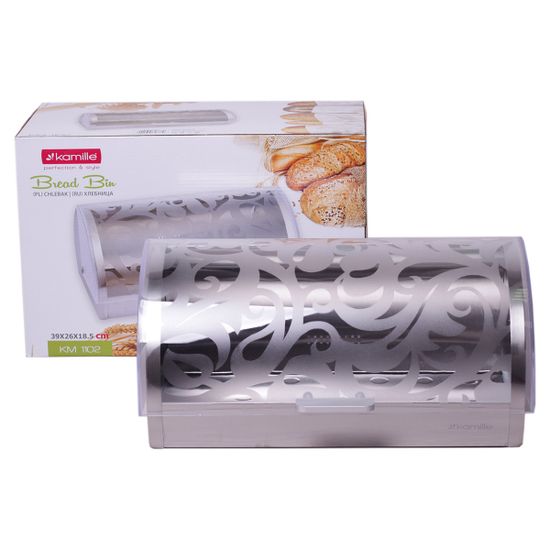 Хлебница Kamille KM-1102 (нержавеющая сталь, пластик)