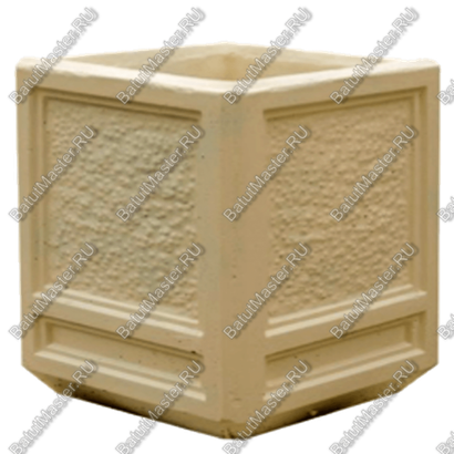 УРНА ЧЕТЫРЕХГРАННАЯ С РЕЛЬЕФОМ, ОКРАШЕННАЯ