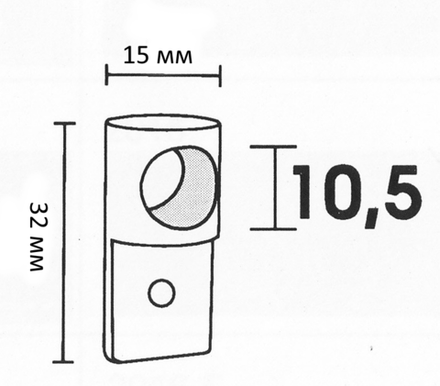 Кронштейн "Симпл декор" для крепления профиля на ножку кронштейнов d16, 20, 25, цвет латунь
