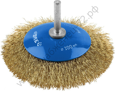 ЗУБР 100 мм, витая латунированная стальная 0.3 мм, Щетка коническая, Профессионал (35233-100)