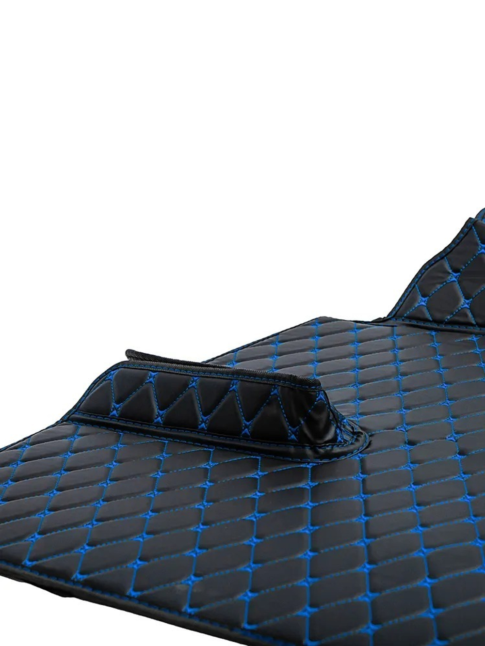 Ковры 3D SITRAK C7H MAX (экокожа, черный, синяя строчка)