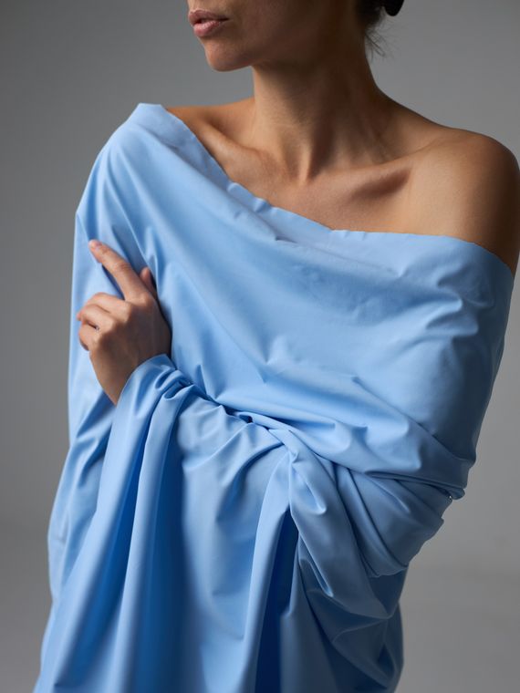 Микрофибра бельевая, эффект хлопка, Турция, голубой