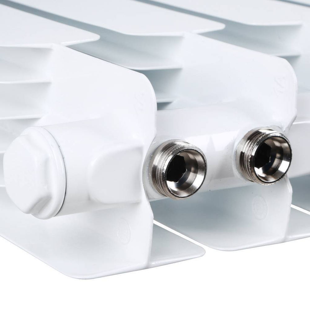 STOUT Space 500 9 секции радиатор биметаллический нижнее правое подключение RAL9016