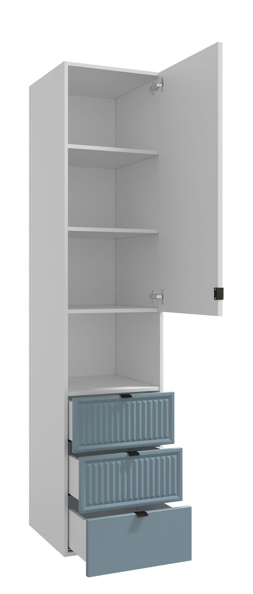 Шкаф для одежды, шкаф белый,синий, Окленд 79-654Т