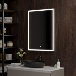 Зеркало "Frame Silver LED" 600х800