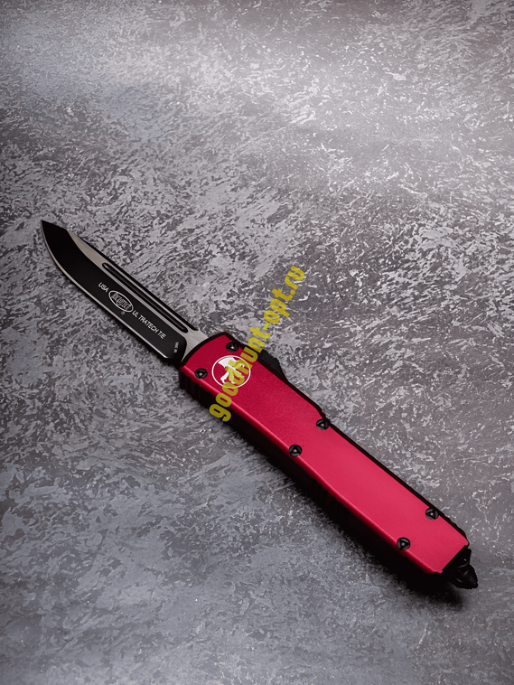 Тактический нож фронтально выкидной автоматический Microtech Красный