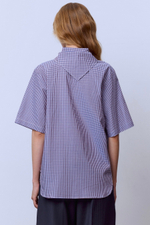 Рубашка виши с бантом и коротким рукавом