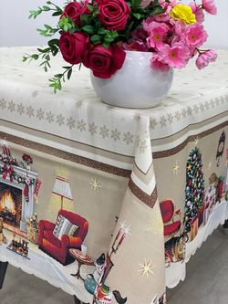 Скатерть НОВЫЙ ГОД 150/220 ЛИКВИ!
