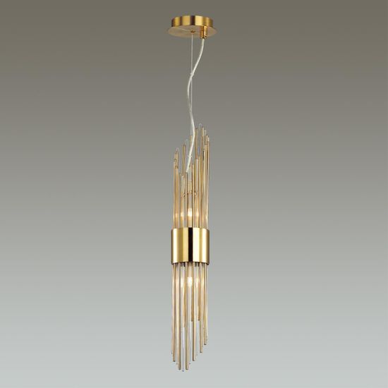 4847/2 HALL ODL21 670 золото/металл/стекло Подвес G9 2*40W FLAMBI