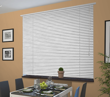 Жалюзи горизонтальные алюминиевые белые 9900/25