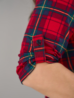 Блузка БЛ-131/красносиняя-клетка