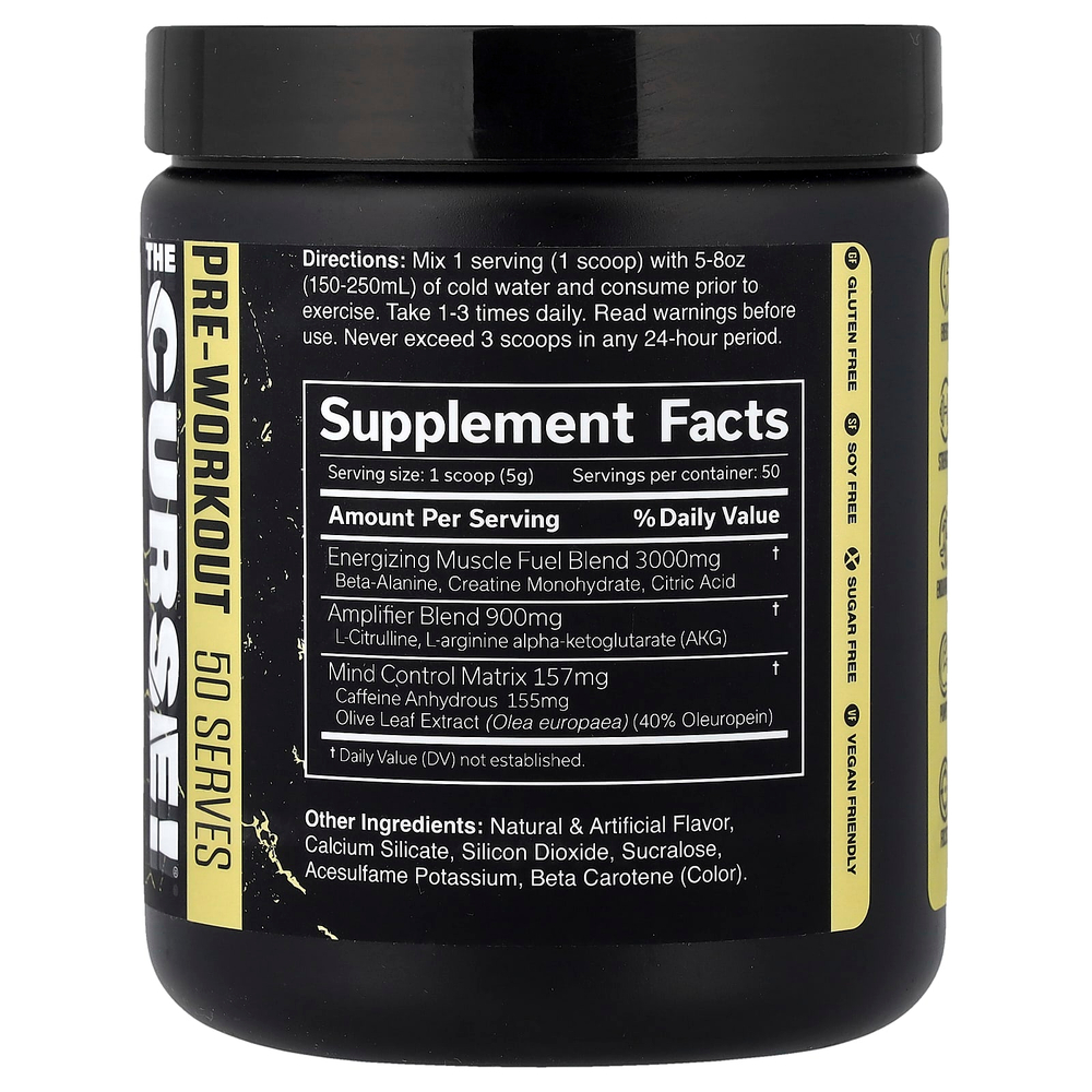 JNX Sports, The Curse, предтренировочная добавка, пина колада, 250 г (8,8 унции)